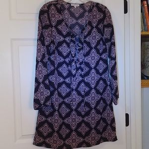 Charlotte Russe print long-sleeved dress